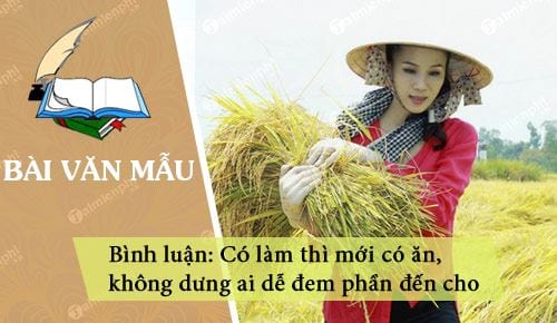 binh luan cau tuc ngu co lam thi moi co an khong dung ai de dem phan den cho