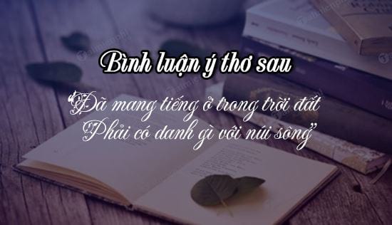 binh luan y tho sau da mang tieng o trong troi dat phai co danh gi voi nui song