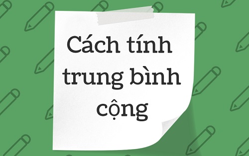 Cách tính trung bình cộng