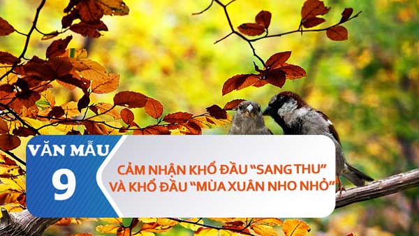 Cảm nhận khổ đầu bài Sang Thu và khổ đầu bài Mùa xuân nho nhỏ