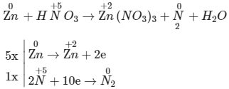 Cân bằng phương trình phản ứng Zn + HNO3