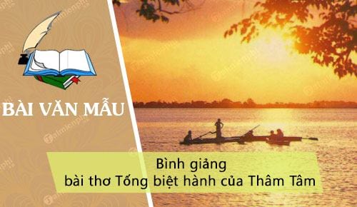 dan y binh giang bai tho tong biet hanh cua tham tam