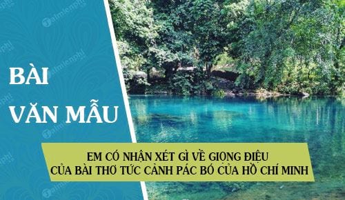 em co nhan xet gi ve giong dieu cua bai tho tuc canh pac bo cua ho chi minh