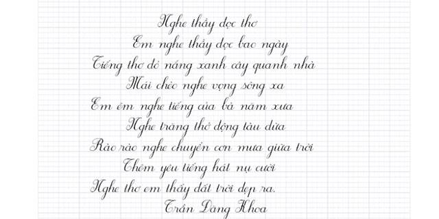 Font chữ tập viết Tiểu học