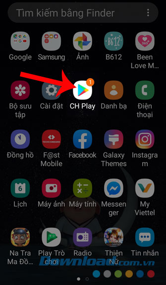 Mở ứng dụng CH Play