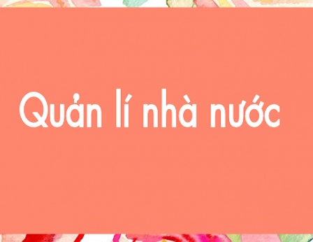 Ngành quản lý nhà nước