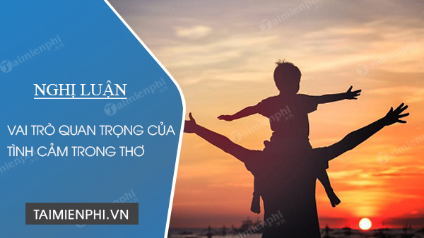 nghi luan ve van hoc vai tro quan trong cua tinh cam trong tho