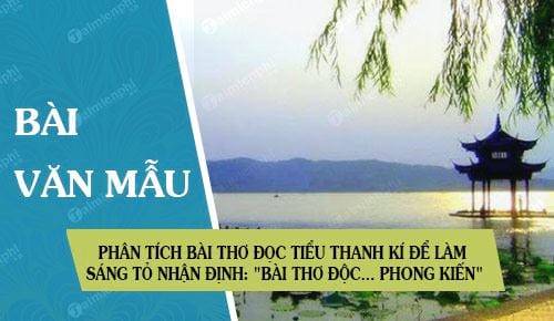 phan tich bai tho doc tieu thanh ki de lam sang to nhan dinh sau day bai tho doc phong kien