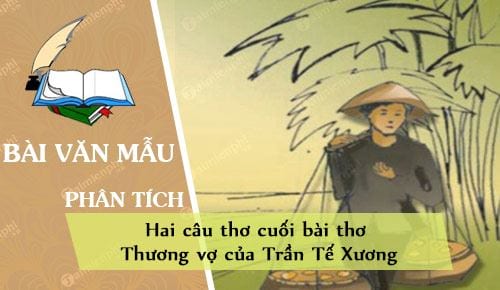 phan tich hai cau tho cuoi bai tho thuong vo cua tran te xuong