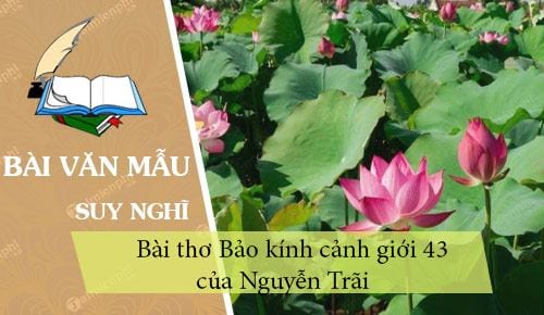 suy nghi ve bai tho bao kinh canh gioi 43 cua nguyen trai