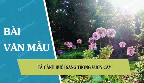 ta canh buoi sang trong vuon cay