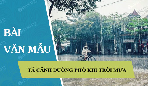 ta canh duong pho khi troi mua