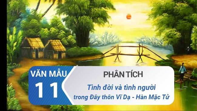 Tình đời và tình người trong Đây thôn Vĩ Dạ