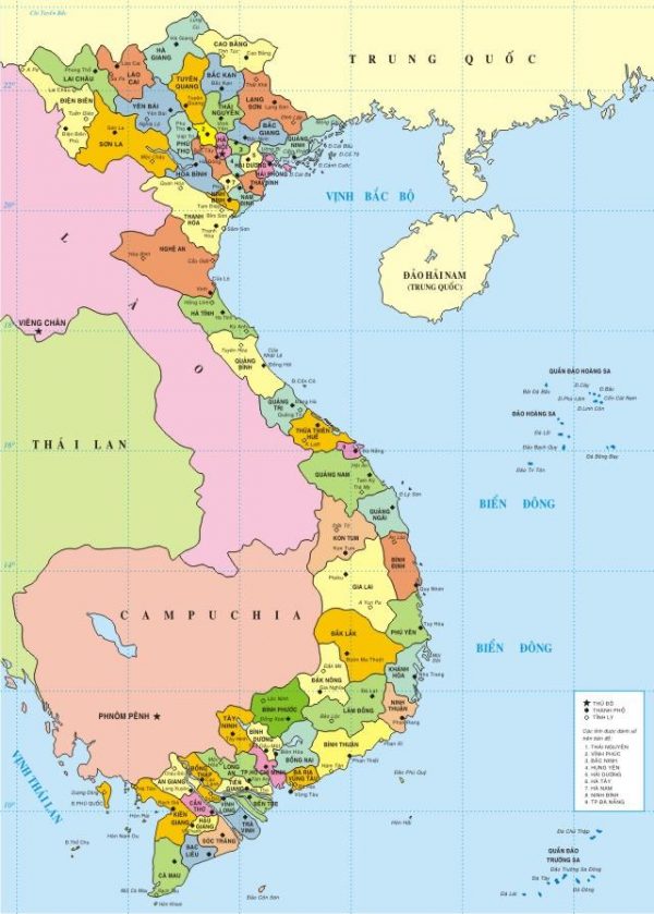 Những tỉnh không giáp biển của Việt Nam