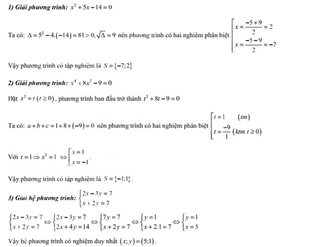 Đáp án đề thi vào lớp 10 môn Toán Đồng Nai năm 202