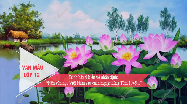 trinh bay y kien ve nhan dinh nen van hoc viet nam sau cach mang thang tam 1945