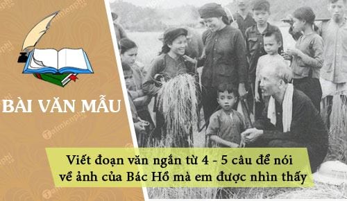 viet doan van ngan tu 4 5 cau de noi ve anh cua bac ho ma em duoc nhin thay