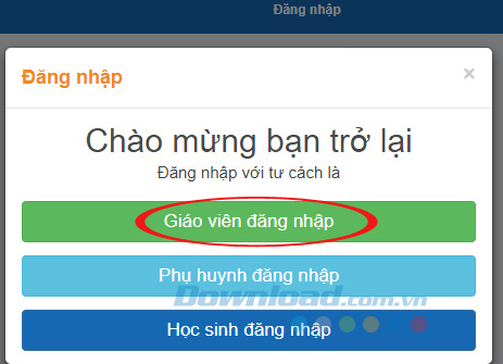 Giáo viên đăng nhập