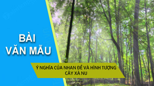 y nghia cua nhan de va hinh tuong cay xa nu trong truyen ngan rung xa nu