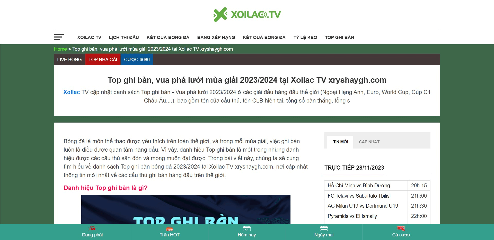 Website Xoilac TV có gì đặc biệt hơn so với những trang web trực tiếp khác?