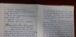 Mẫu 1 bài dự thi Nét chữ từ trái tim