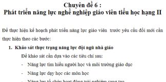 Bài thu hoạch giáo viên hạng 3