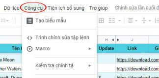Quy tắc thông báo trên Google Sheet