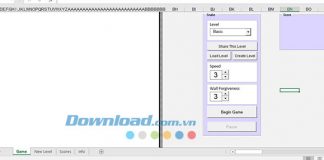 Giao diện chính của game sau khi khởi động