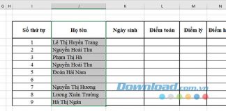 Lựa chọn vùng dữ liệu muốn xóa dòng trắng trên bảng tính Excel