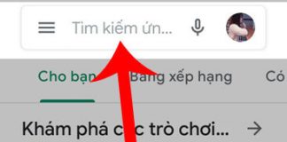 Nhấn vào ô tìm kiếm