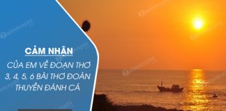 cam nhan cua em ve doan tho 3 4 5 6 bai tho doan thuyen danh ca