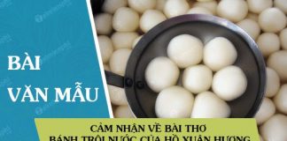 cam nhan ve bai tho banh troi nuoc cua ho xuan huong