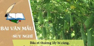 chung minh cau ca dao bau oi thuong lay bi cung tuy rang khac giong nhung chung mot gian