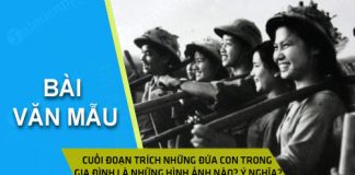cuoi doan trich nhung dua con trong gia dinh la nhung hinh anh nao y nghia
