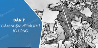 dan y cam nhan ve bai tho to long