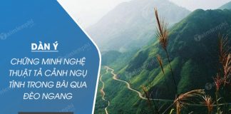 dan y nghe thuat ta canh ngu tinh trong bai tho qua deo ngang