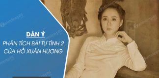 dan y phan tich bai tho tu tinh 2 cua ho xuan huong