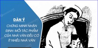 dan y chung minh nhan dinh moi tac pham cua nha van deu co it nhat mot nha van