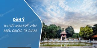 dan y thuyet minh ve van mieu quoc tu giam