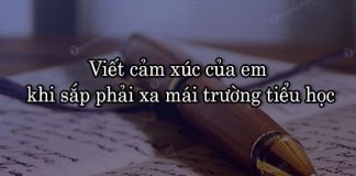 dan y viet cam xuc cua em khi sap phai xa mai truong tieu hoc