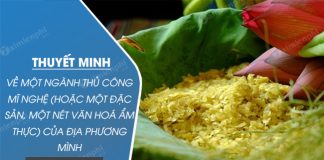 thuyet minh ve mot nganh thu cong mi nghe