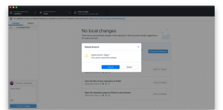 Xóa nhánh bằng GitHub Desktop