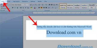 Bôi đen đoạn văn bản và nhấn vào mục Home