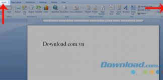 Nhấn vào mục Insert và biểu tượng của công cụ Symbols