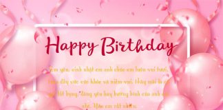Chúc mừng sinh nhật người yêu
