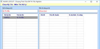 Giao diện chính McMIX