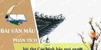 phan tich bai tho cao benh bao moi nguoi
