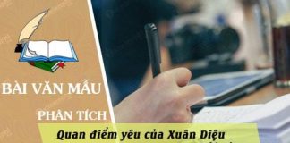 phan tich quan diem yeu cua xuan dieu qua voi vang