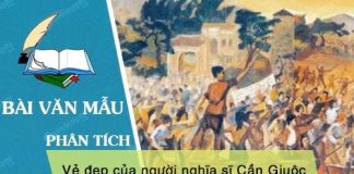 phan tich ve dep cua nguoi nghia si can giuoc