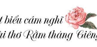 Phát biểu cảm nghĩ về bài thơ Rằm tháng Giêng của Hồ Chí Minh
